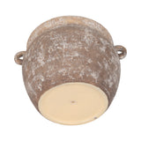 Harvard Brown/Ivory Textured Stoneware Jug Planter