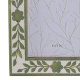 Fargooak White/Green 5x7 Petals Photo Frame