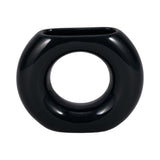 Calville Navy Ceramic Donut Vase