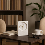 Glennrose White/Gold Small Clock