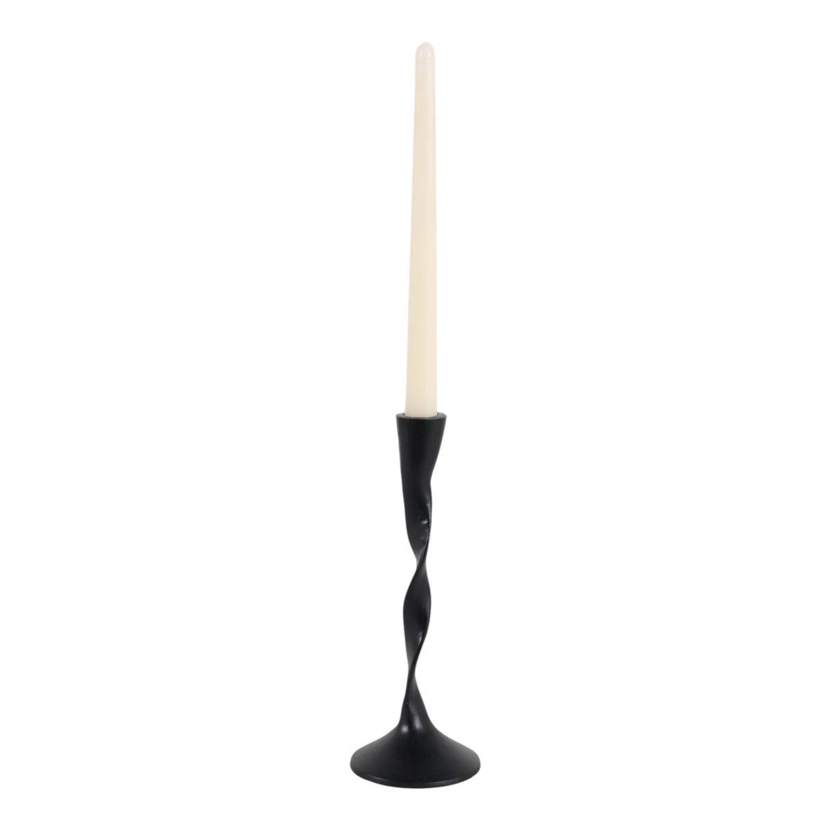 Waukena Black Large Twisted Taper Holder