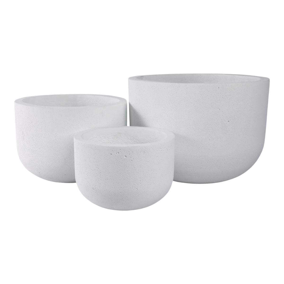 Kira White Planters (Set of 3)