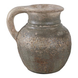 Shermangrove Ivory/Green Terracotta Jug with Handle