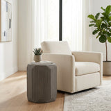 Valley Wells Dark Gray Concrete Geometric Accent Table