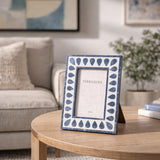 Oceano Blue/White Small Teardrop Inlay Frame