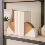 Hamptonwick White/Brown/Gold Bookends (Set of 2)