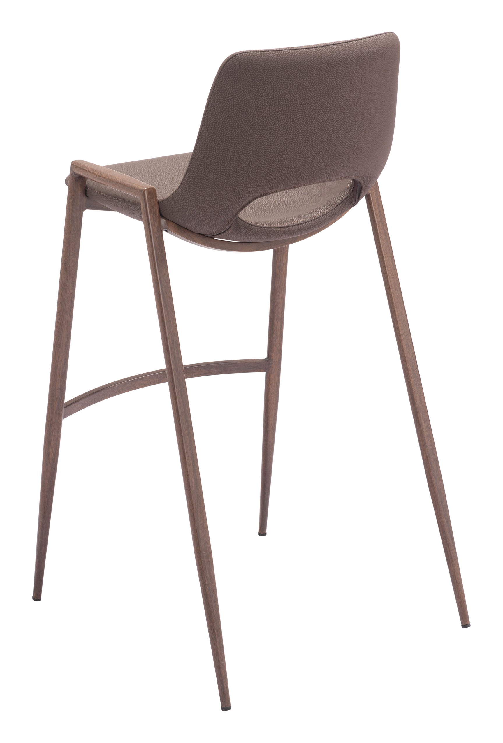 Desi Brown & Walnut Barstool (Set of 2)