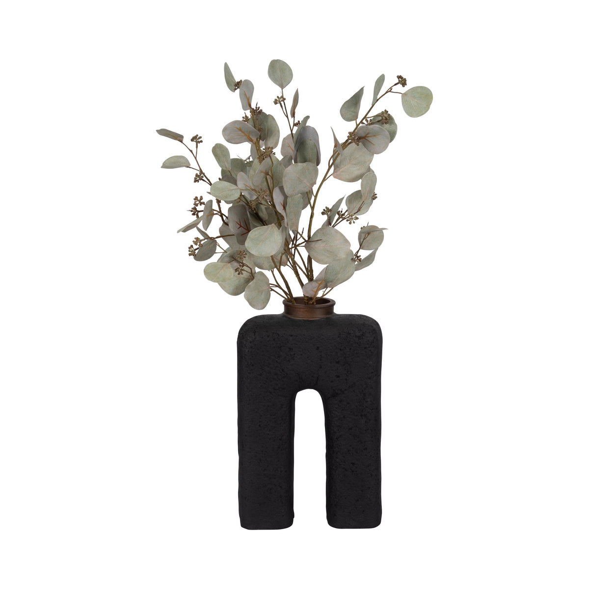 Emmaton Black Small Ecomix Abstract Vase