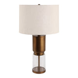 Caltonholm Brown/Clear/Ivory Lamp