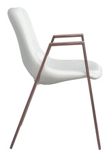 Desi White & Walnut Dining Chair (Set of 2)