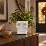 Kathryn White Small Ceramic Skull Vase