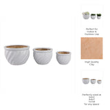 Raymondhaven White Wavy Planters (Set of 3)