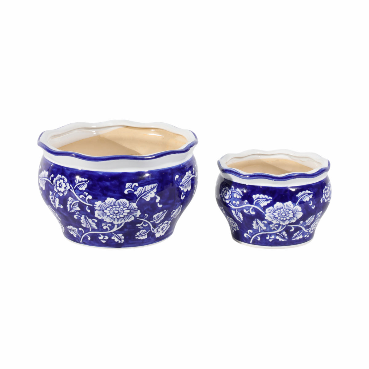 Henleydale Blue/White Small Planters (Set of 2)