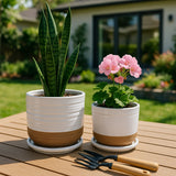 Fionaoak Ivory/White/Tan Planters (Set of 2)