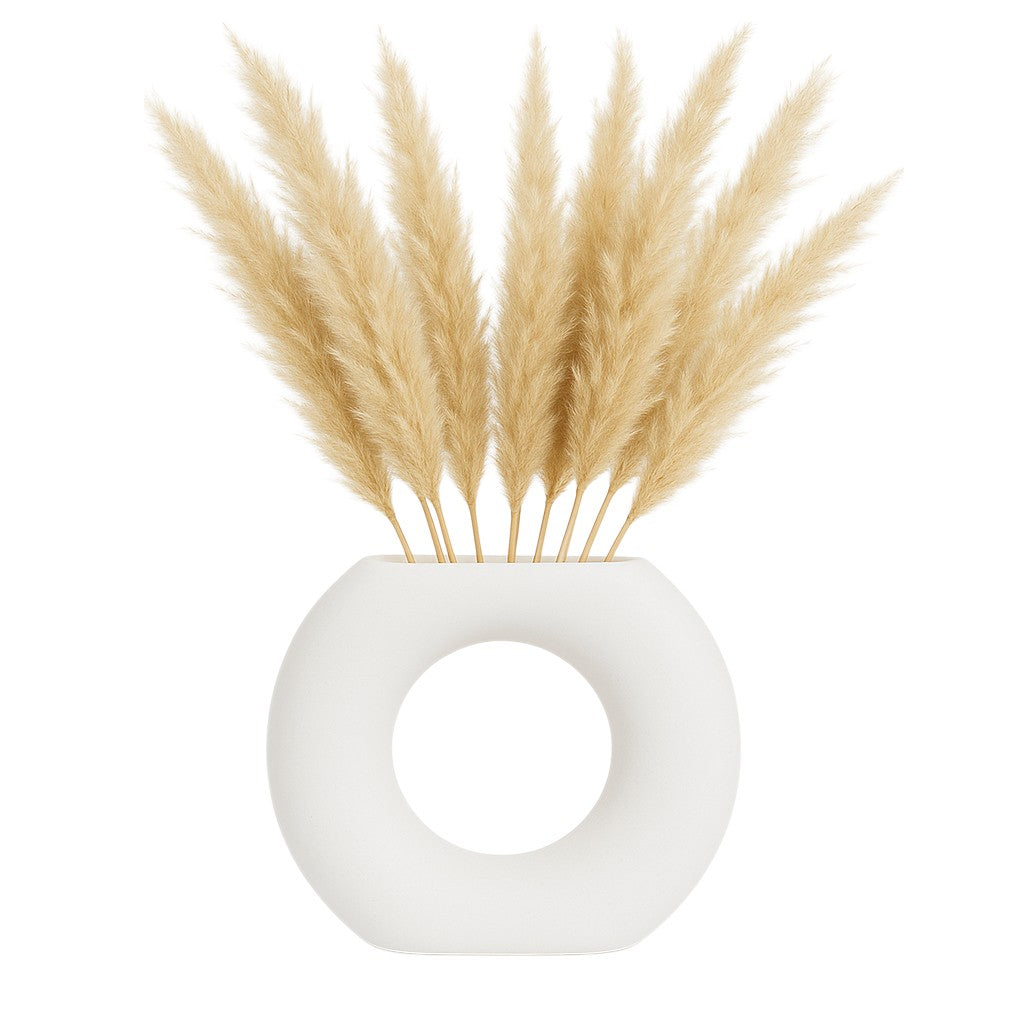 Calville White Ceramic Donut Vase