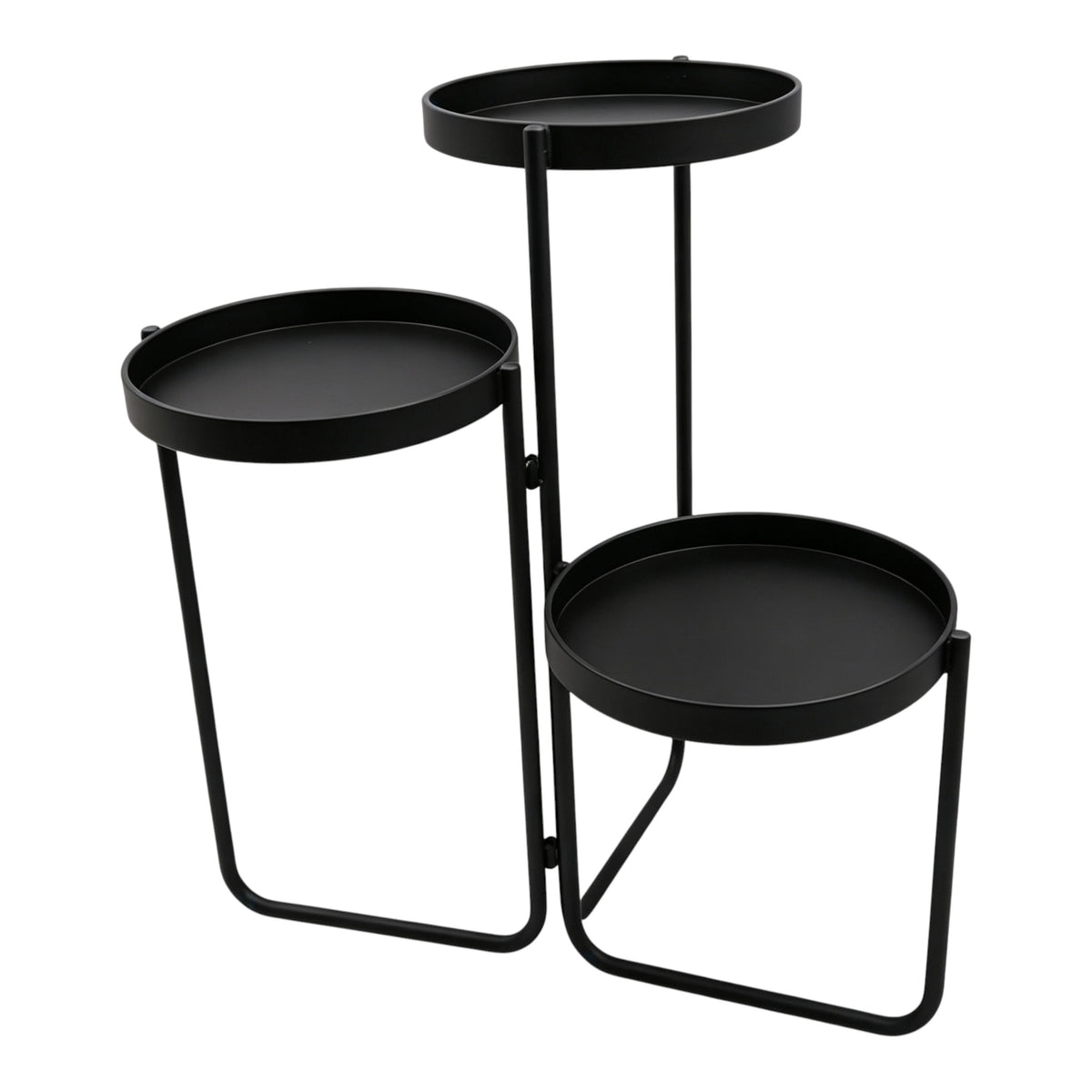Wyo Black 3-Tier Modern Plant Stand