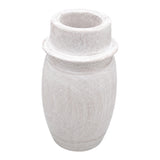 Loyalton White Small Wash Rustic Wood Vase