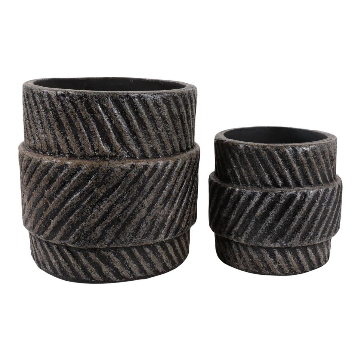 Bellcross Black/Gray Planters (Set of 2)