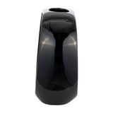Enterprise Shiny Black Ceramic Oval Vase