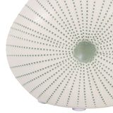 Lochford Green/White Round Dotted Shell Bud Vase