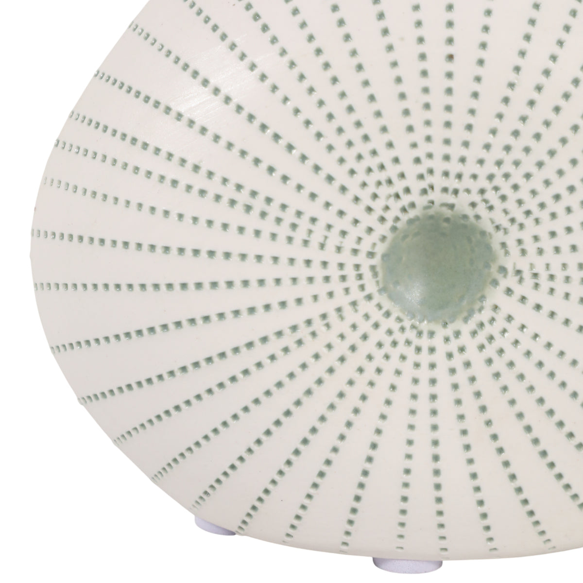 Lochford Green/White Round Dotted Shell Bud Vase