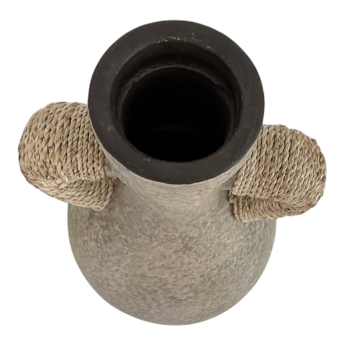 Igerna Taupe/Brown Small Aldo Woven Handle Vase