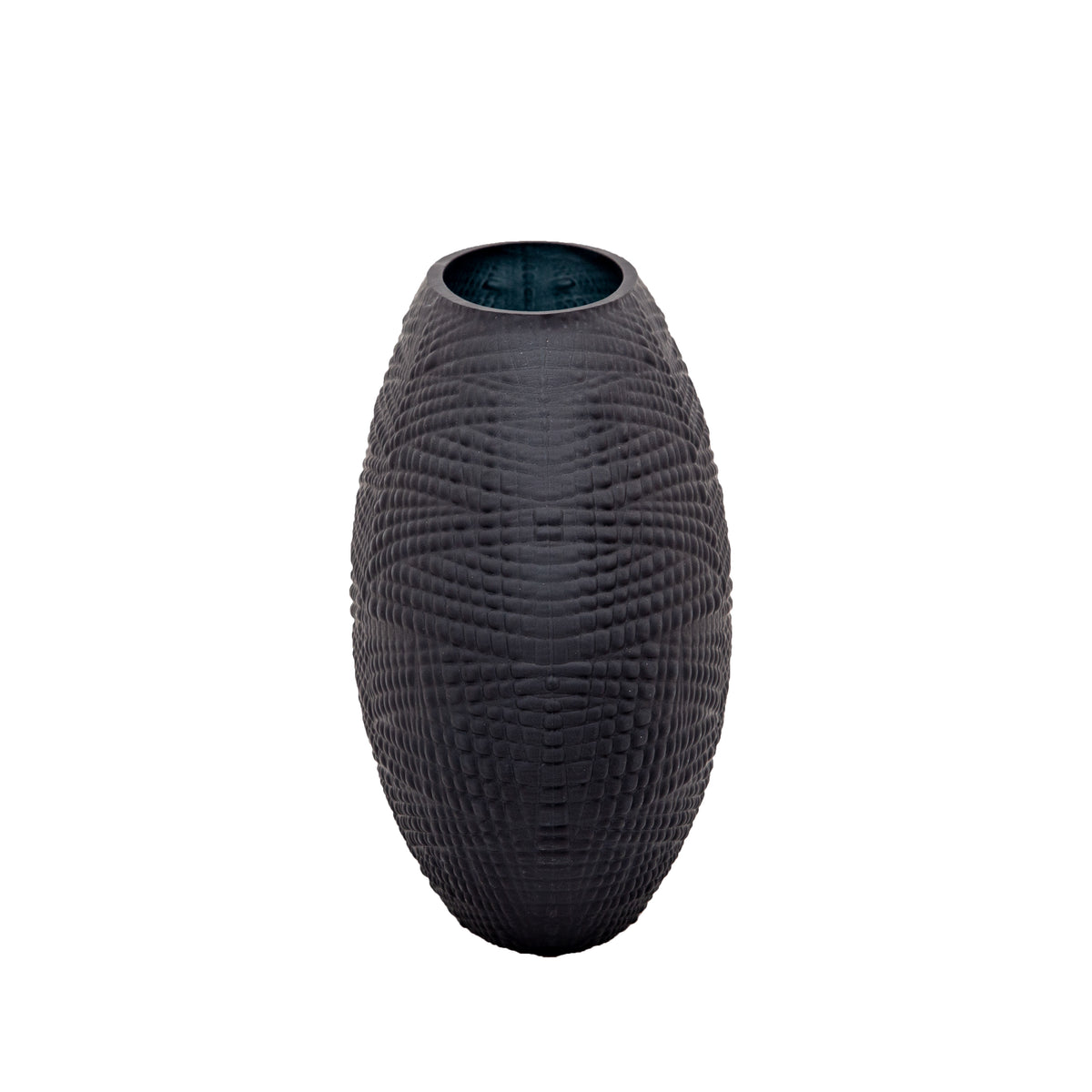Heltonwell Black Glass Textured Vase