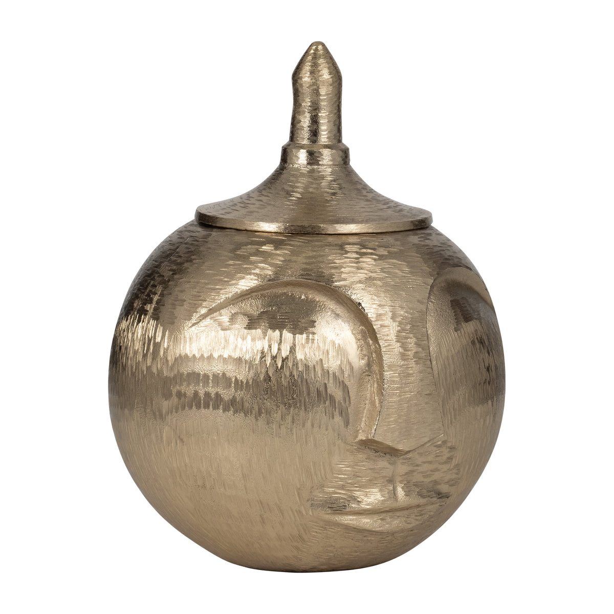Sunland Champagne Metal Face Jar