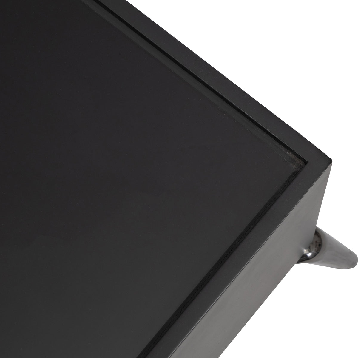 Nebelhorn Black Wood and Glass Coffee Table