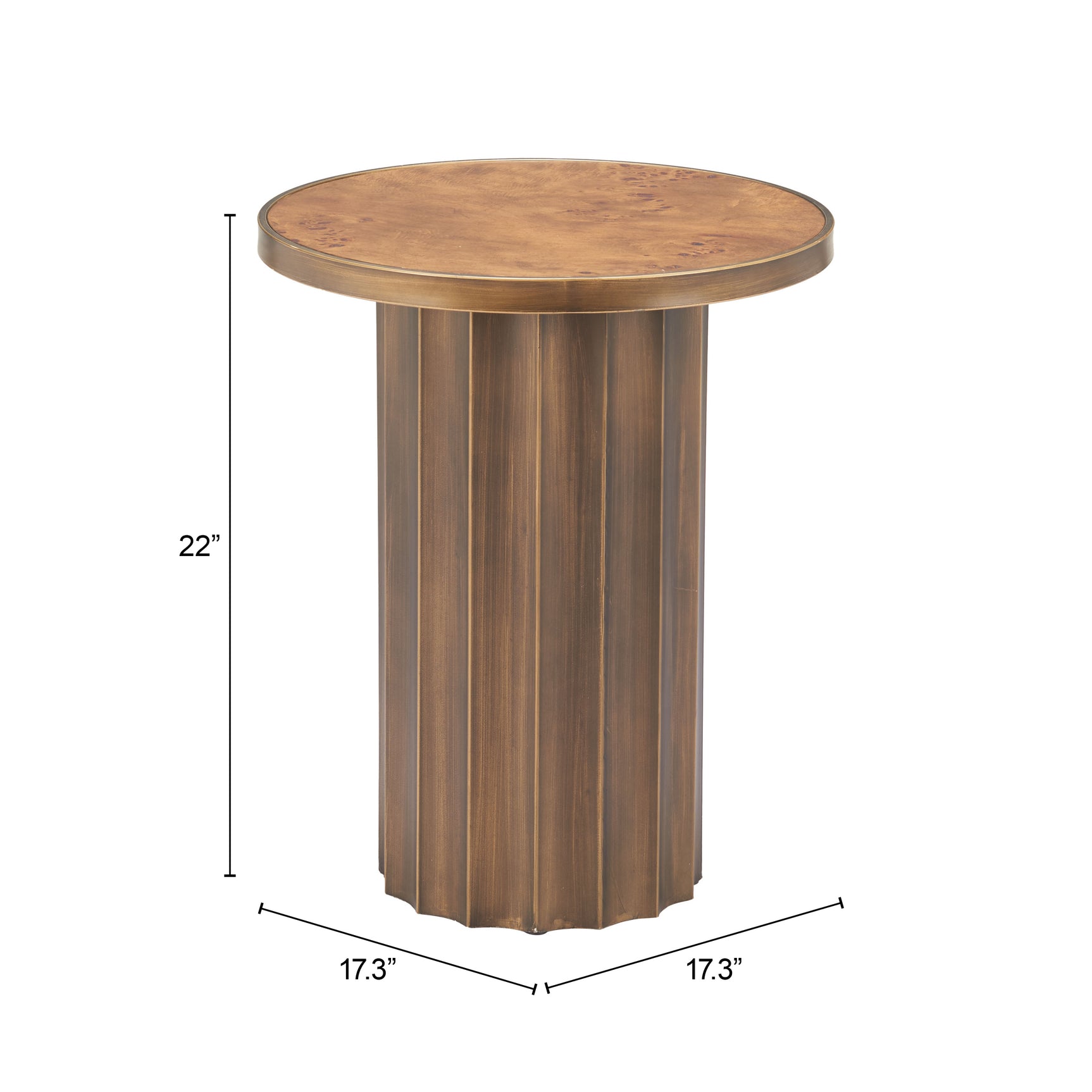 Afinato Brown Side Table