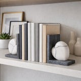 Pagewell White/Black Bookends (Set of 2)
