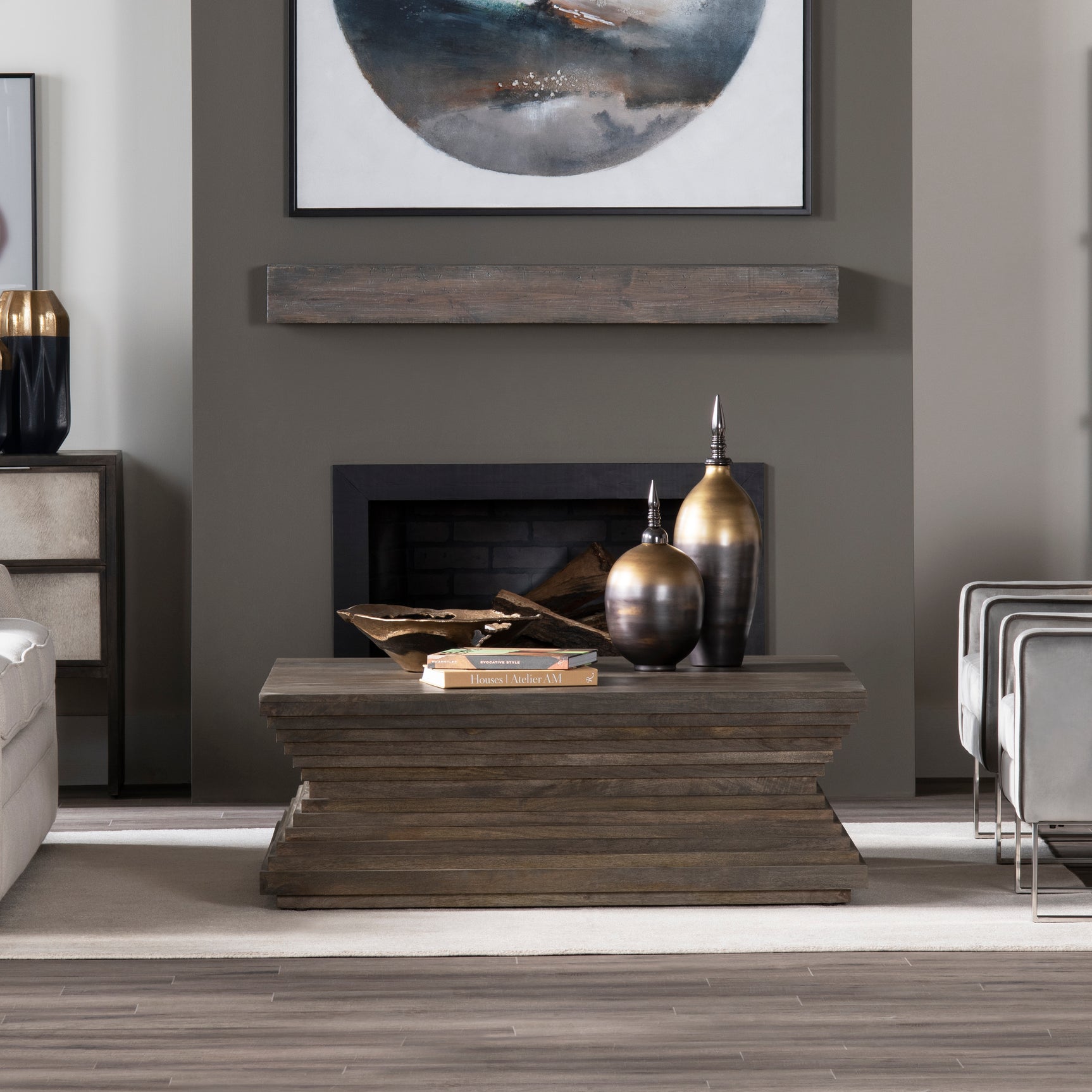 Highland Park Brown Cocktail Table