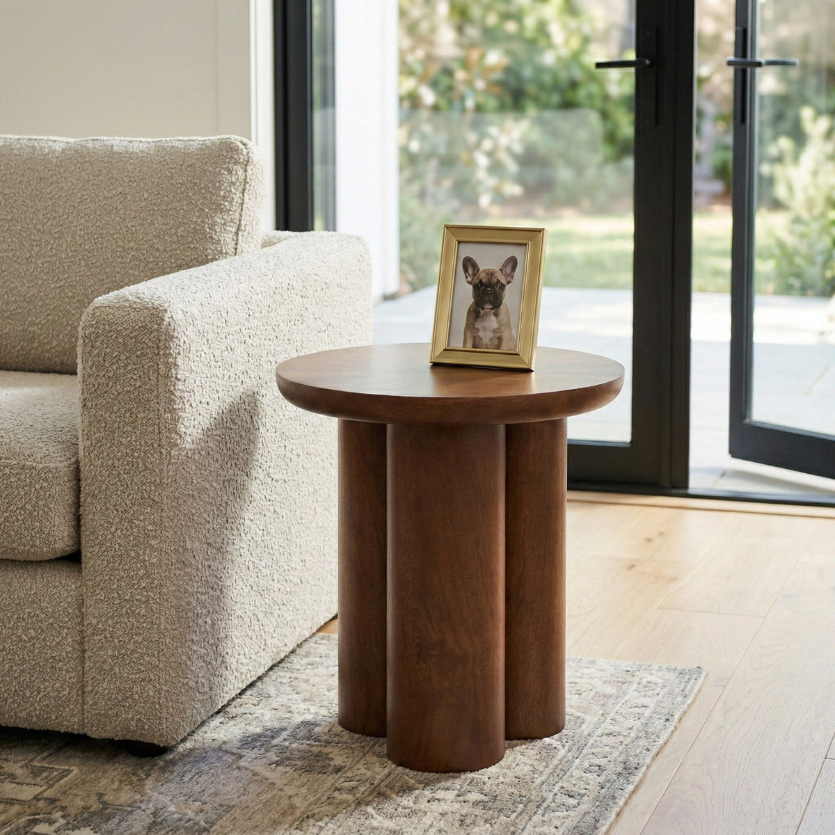 Verdi Brown Wood Scandinavian Side Table