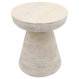 Ranchita White Wood Side Table