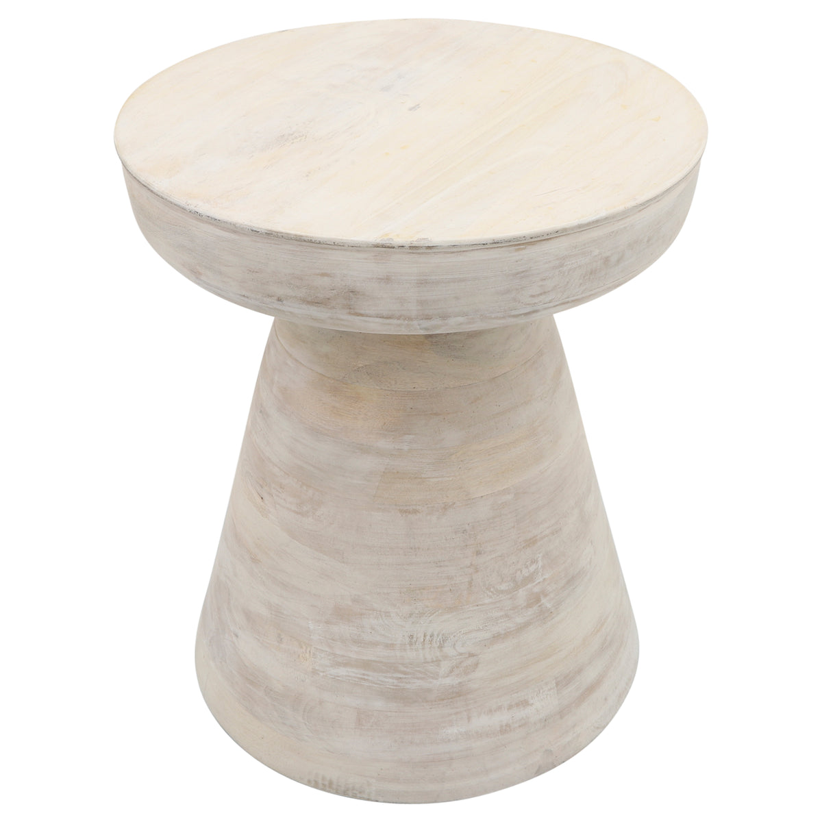 Ranchita White Wood Side Table