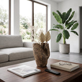 Rushbrook Brown Curvy Terracotta Vase