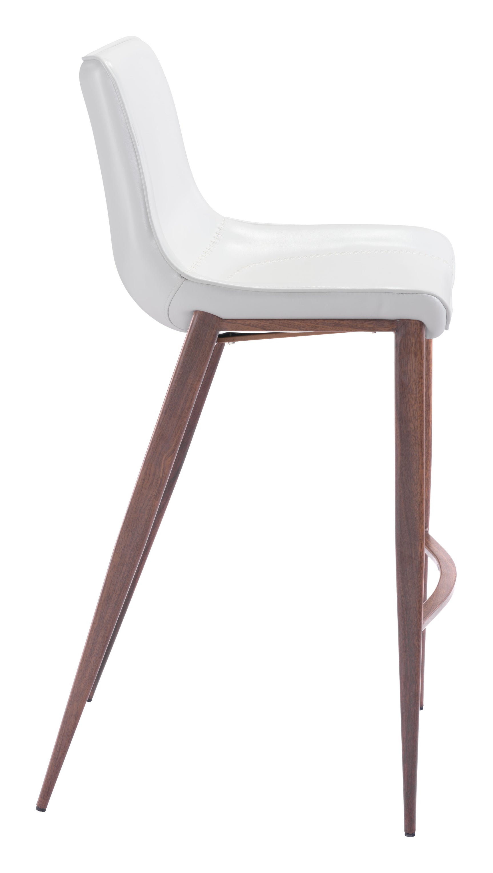 Magnus White & Walnut Barstool (Set of 2)