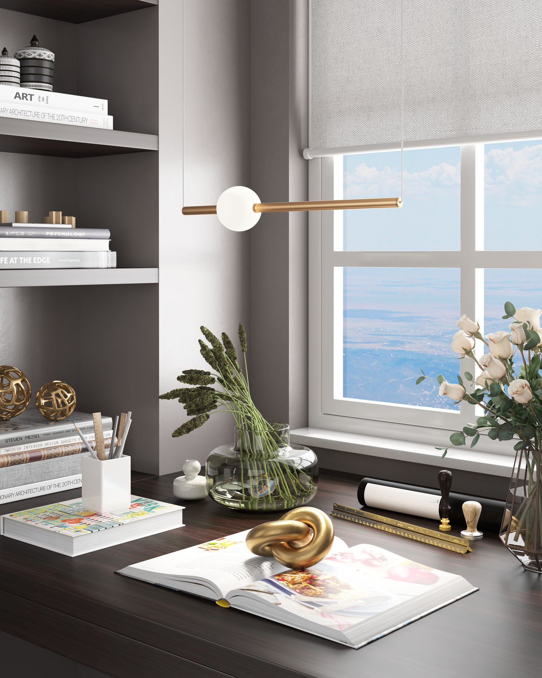 Adeo Brass Ceiling Lamp