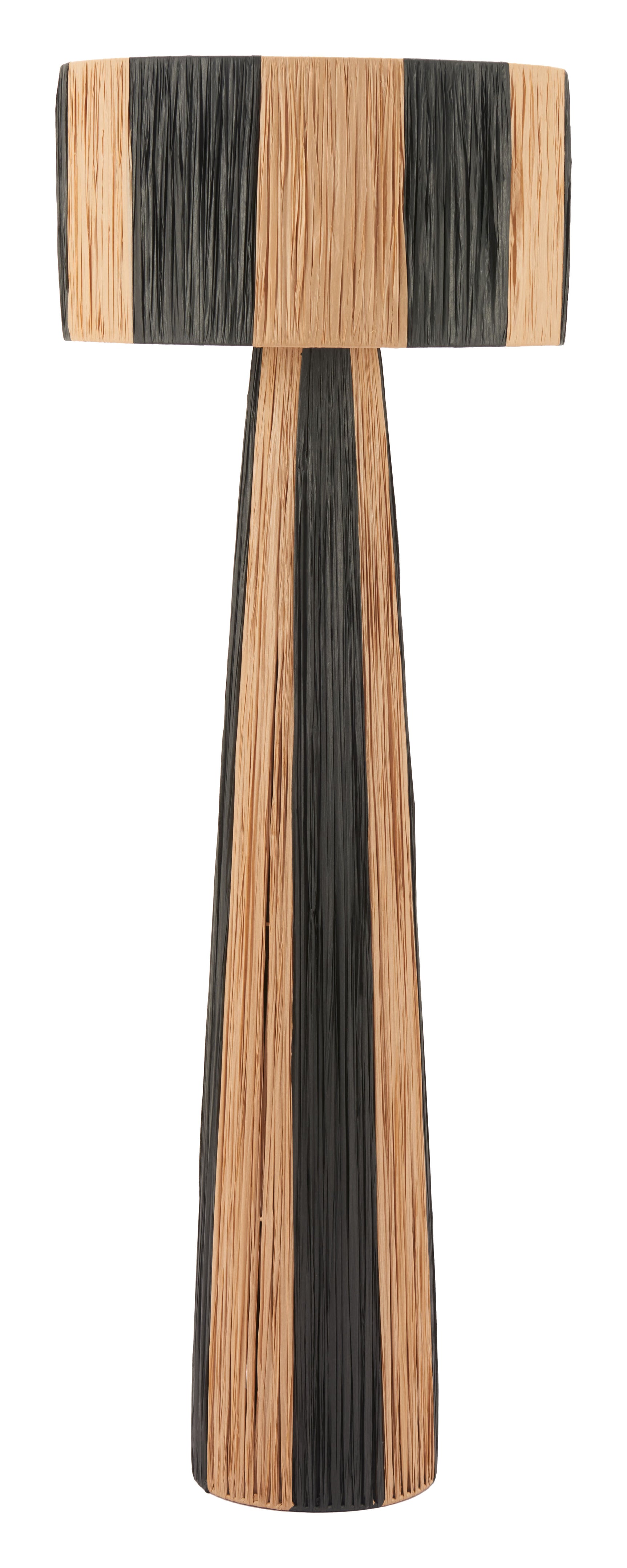 Gala Black & Natural Floor Lamp