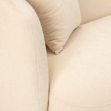 La Crescenta Ivory/Beige 4-Seat Curved Sofa