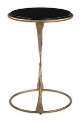 Tempus Black & Brass Accent Table