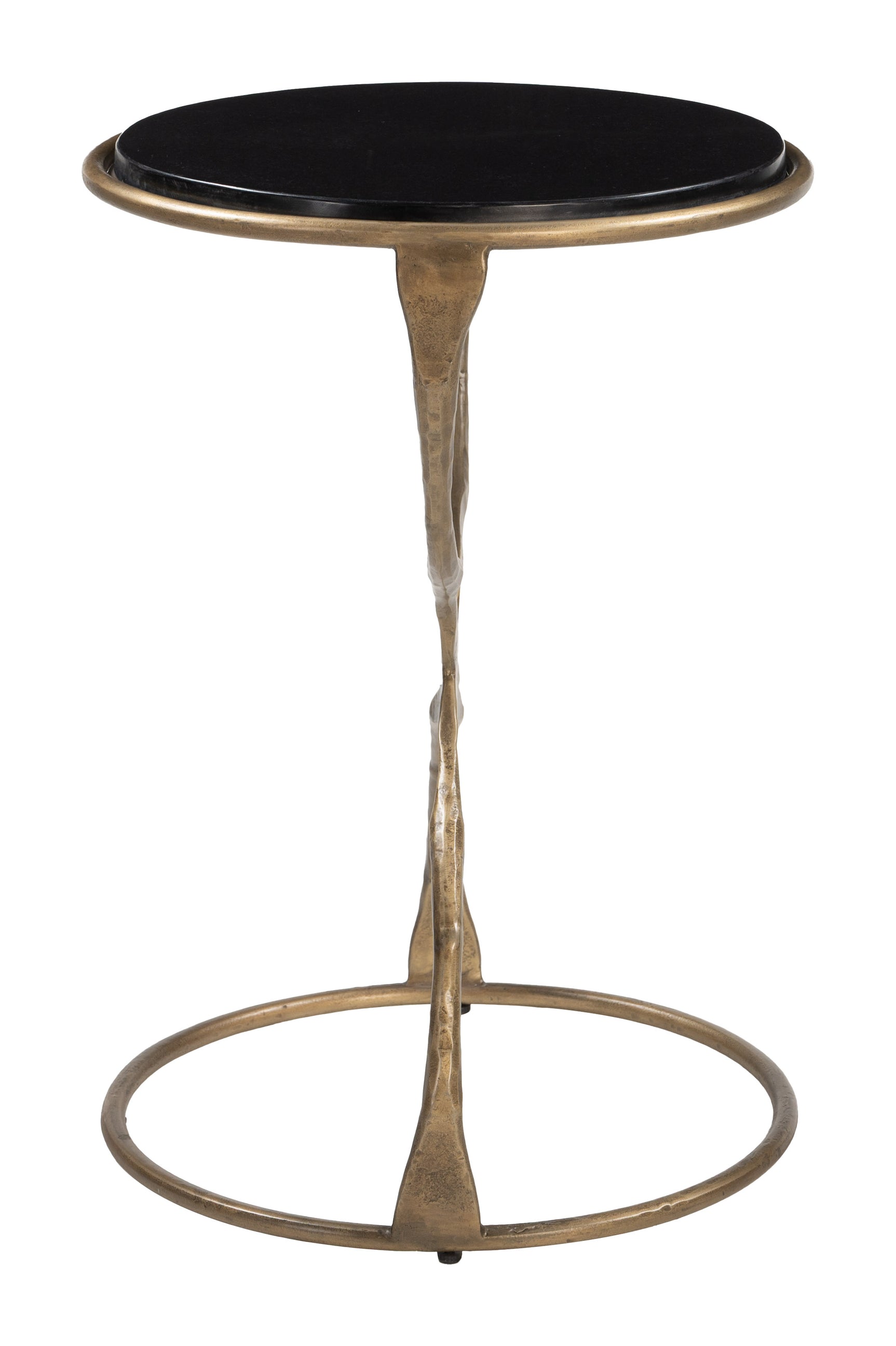 Tempus Black & Brass Accent Table