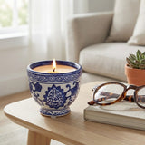 Quinnridge Blue/White Candle