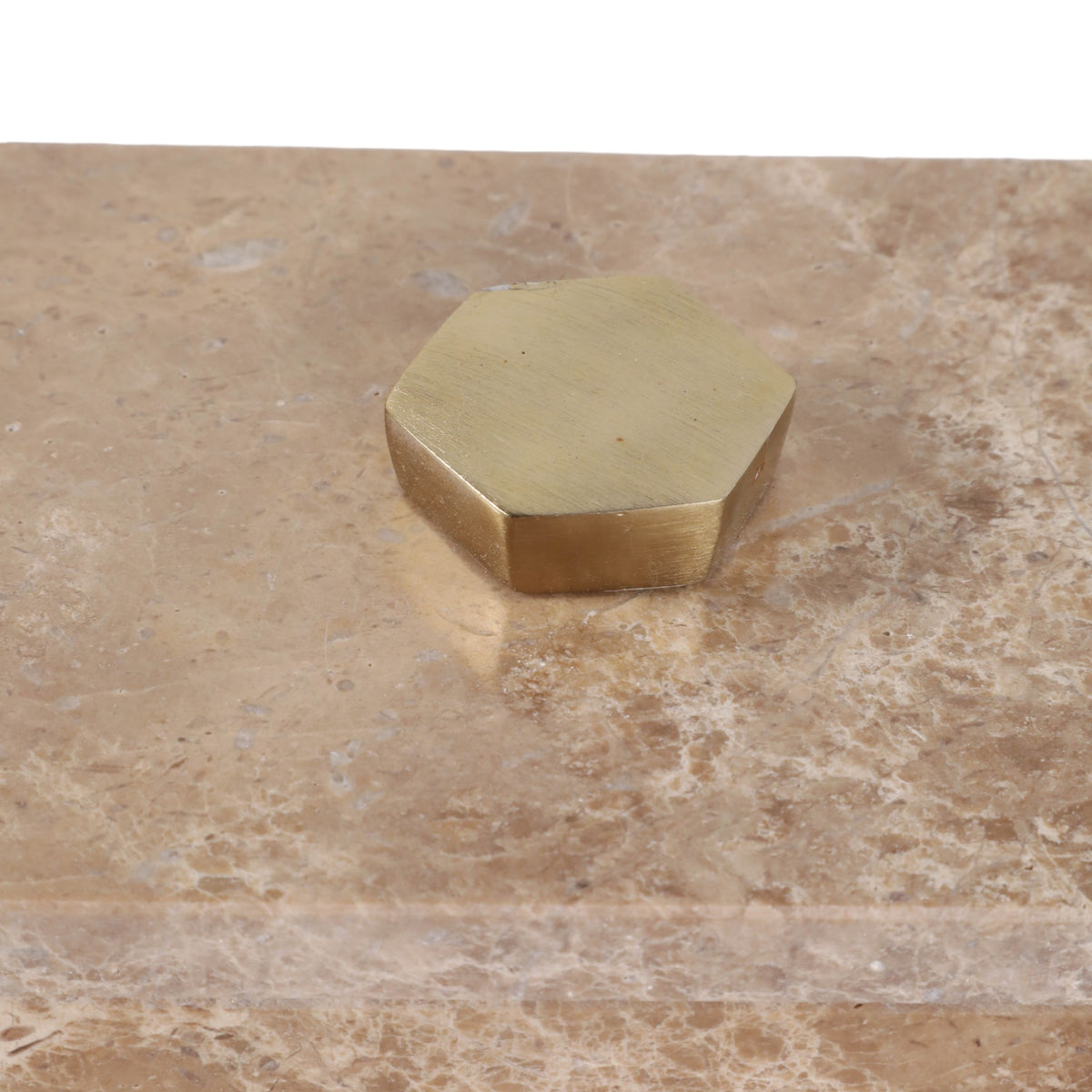 La Quinta Ivory/Brown Empredor Marble Box