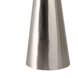 Redcrest White/Silver Tapered Mtal Base and Marble Drnk Table