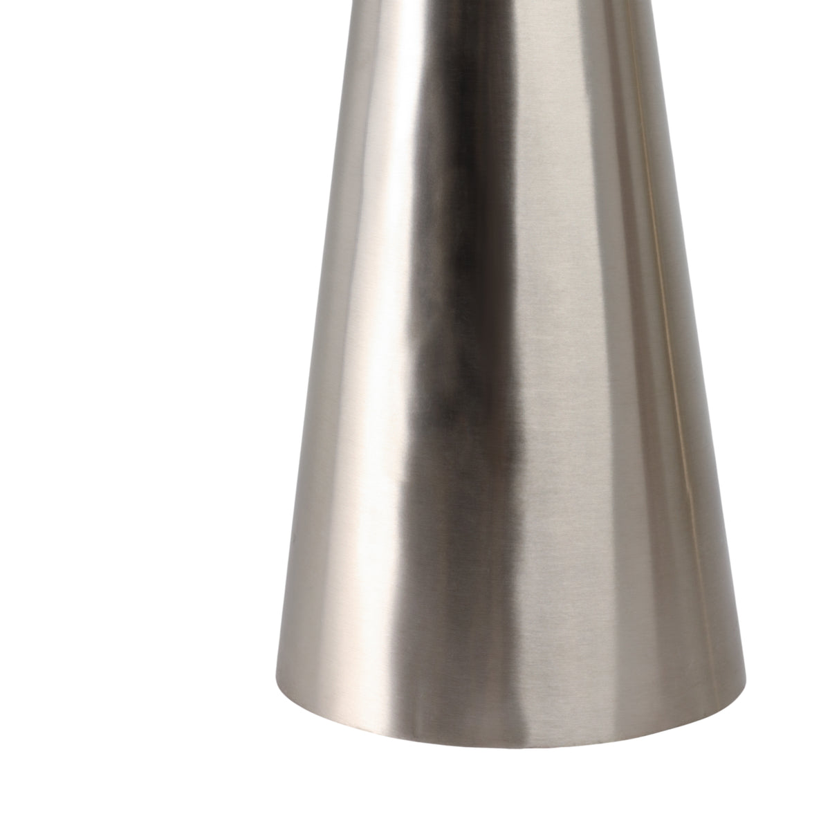 Redcrest White/Silver Tapered Mtal Base and Marble Drnk Table