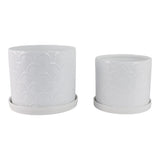 Cabot White Planters (Set of 2)