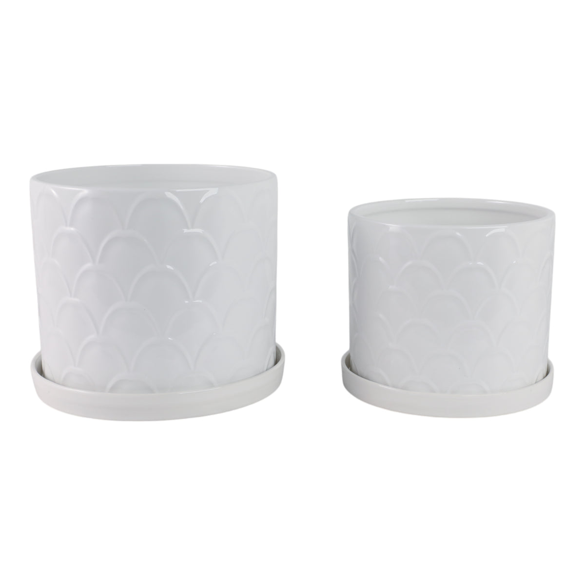 Cabot White Planters (Set of 2)