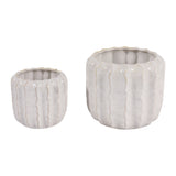 Valbeach Ivory/White Planters (Set of 2)