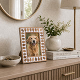 Oceano Natural/White Small Teardrop Inlay Frame